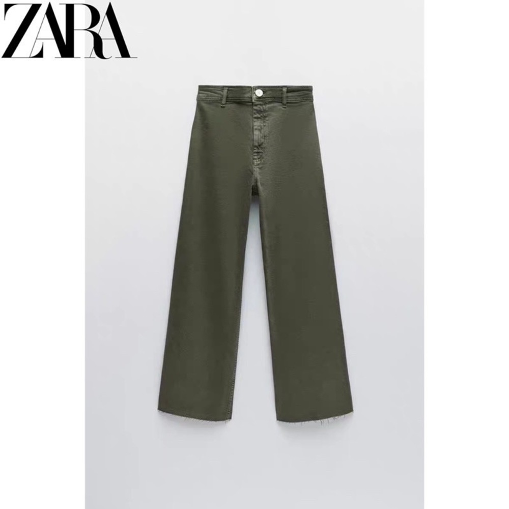 Zara The Marine Straight Green Pants Size 2